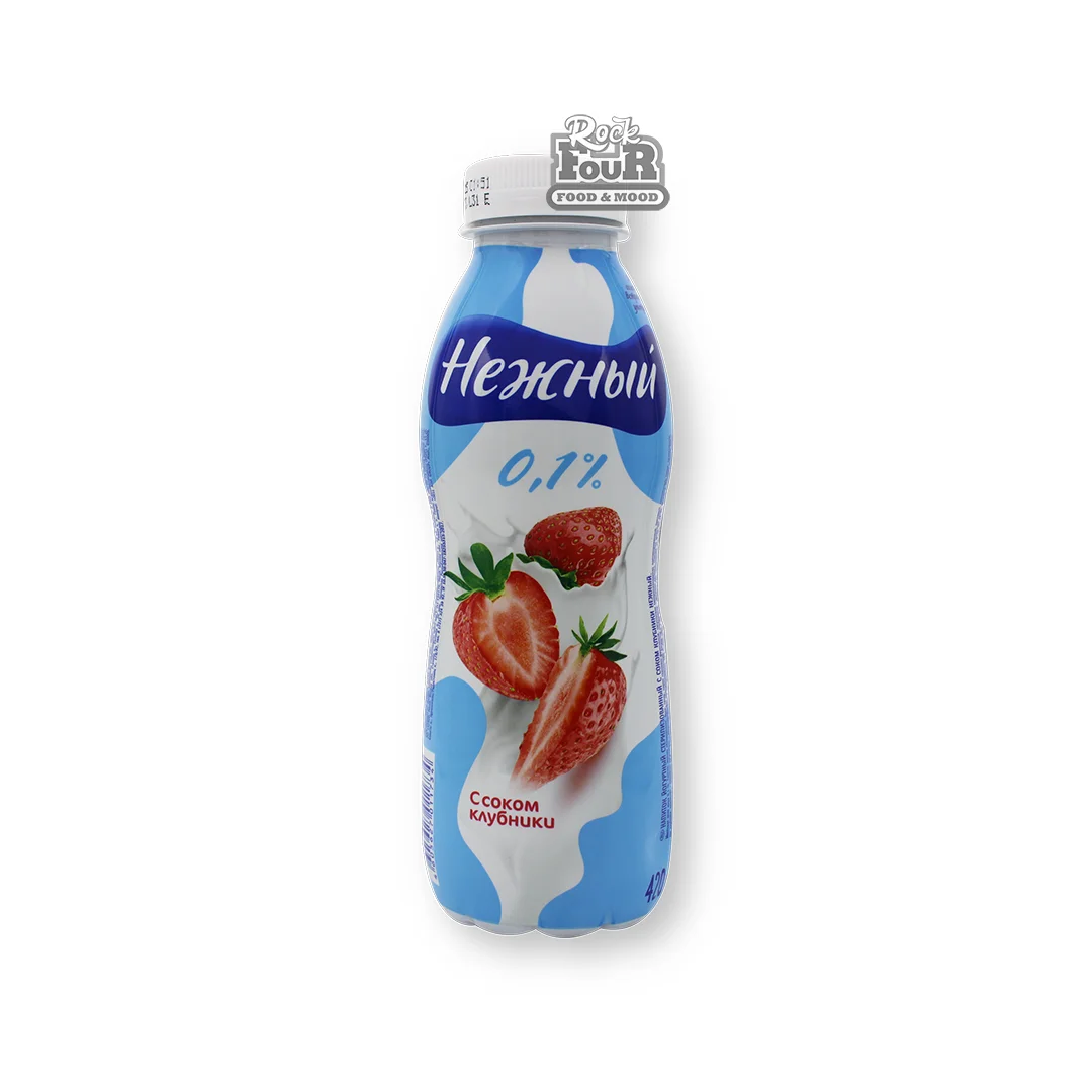 Yogurt drink with strawberry juice "Nezhniy" 0.1% 420g